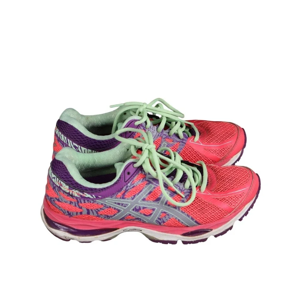 ASICS GEL Shoes Womens Size 7.5 Pink Purple Running Sneakers Cushioned T5E9N